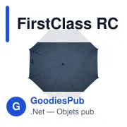 Parapluie personnalisable FirstClass RCS RPET 23 inch avec logo - Miniature 6