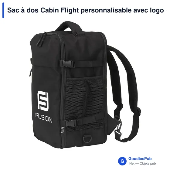 Sac à dos Cabin Flight personnalisable avec logo - FitFly GRS - Image 2