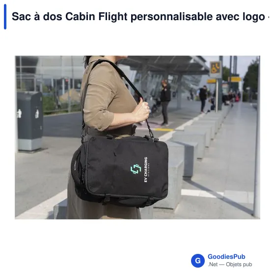 Sac à dos Cabin Flight personnalisable avec logo - FitFly GRS - Image 12