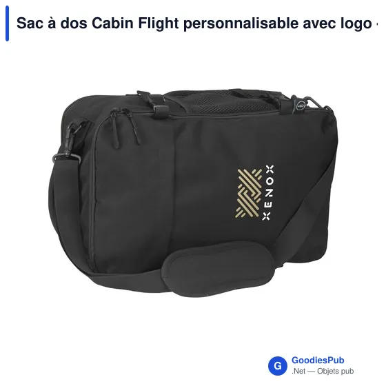 Sac à dos Cabin Flight personnalisable avec logo - FitFly GRS - Image 3
