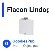 Flacon personnalisable en acier inoxydable recyclé avec logo - Flacon Lindog - Miniature 4