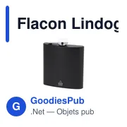 Flacon personnalisable en acier inoxydable recyclé avec logo - Flacon Lindog - Miniature 5
