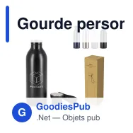 Gourde personnalisable 500 ml en acier inoxydable recyclé avec logo - Lucy - Miniature 1