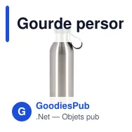 Gourde personnalisable 500 ml en acier inoxydable recyclé avec logo - Lucy - Miniature 4
