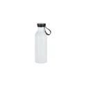 Variante Blanc - Gourde personnalisable 500 ml en acier inoxydable recyclé avec logo - Lucy