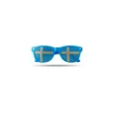 Variante bleu - FLAG FUN Lunettes de supporter
