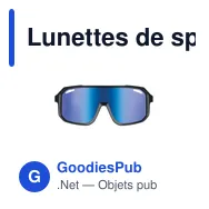 Lunettes de sport personnalisables avec logo - FLASH UV400 - Miniature 2