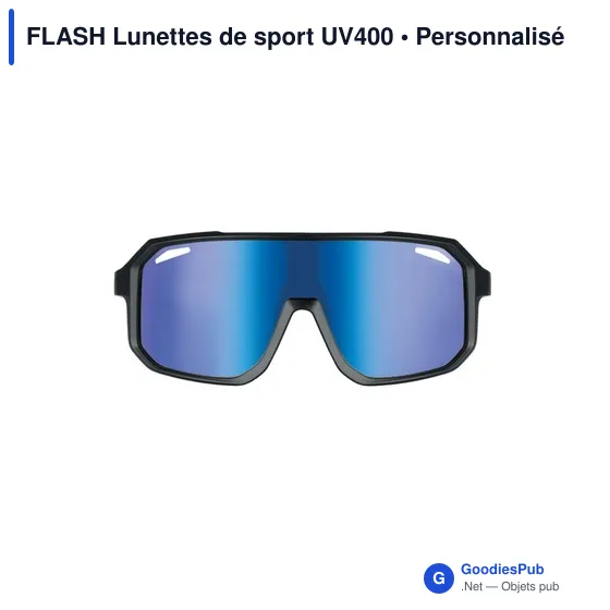 Lunettes de sport personnalisables avec logo - FLASH UV400 - Image 2