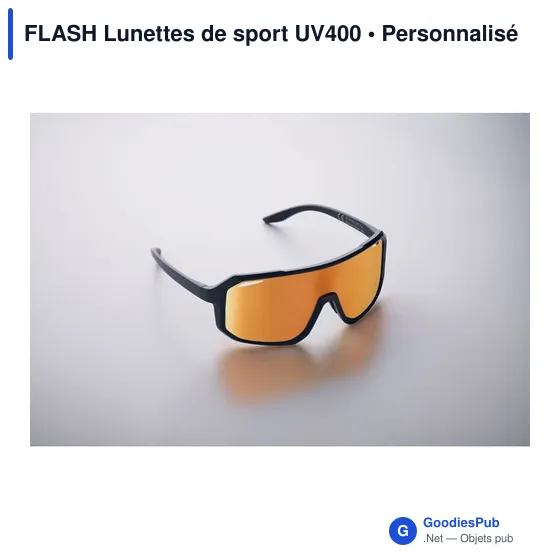 Lunettes de sport personnalisables avec logo - FLASH UV400 - Image 11