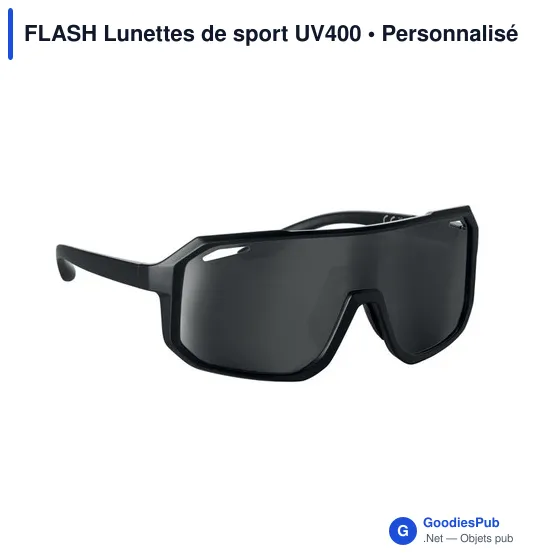 Lunettes de sport personnalisables avec logo - FLASH UV400 - Image 12