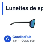 Lunettes de sport personnalisables avec logo - FLASH UV400 - Miniature 3