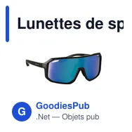 Lunettes de sport personnalisables avec logo - FLASH UV400 - Miniature 5