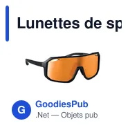 Lunettes de sport personnalisables avec logo - FLASH UV400 - Miniature 7