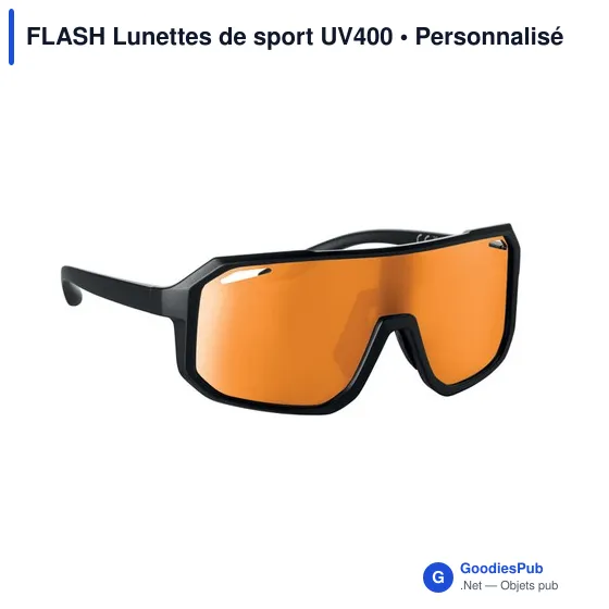 Lunettes de sport personnalisables avec logo - FLASH UV400 - Image 7
