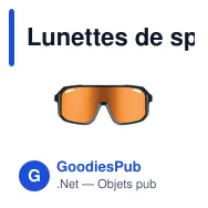 Lunettes de sport personnalisables avec logo - FLASH UV400 - Miniature 8
