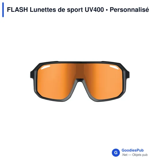 Lunettes de sport personnalisables avec logo - FLASH UV400 - Image 8