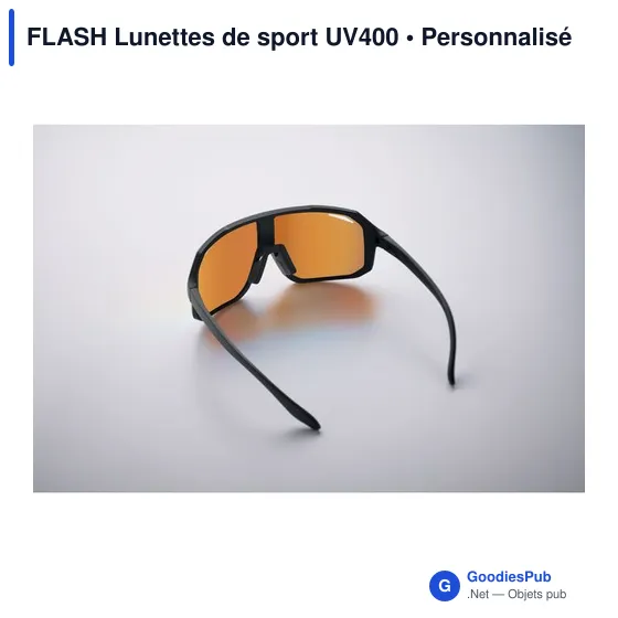 Lunettes de sport personnalisables avec logo - FLASH UV400 - Image 10