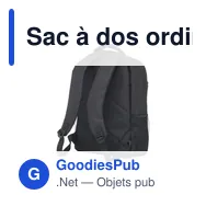 Sac à dos ordinateur personnalisable Flashline GRS RPET avec logo - Miniature 1