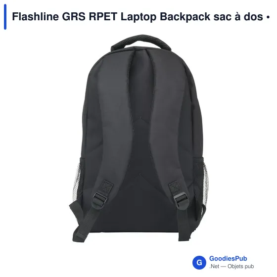 Sac à dos ordinateur personnalisable Flashline GRS RPET avec logo - Image 2