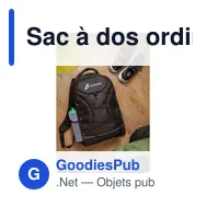 Sac à dos ordinateur personnalisable Flashline GRS RPET avec logo - Miniature 5