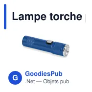 Lampe torche personnalisable FLASHRA avec logo - rechargeable et extensible - Miniature 1