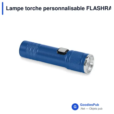 Lampe torche personnalisable FLASHRA avec logo - rechargeable et extensible