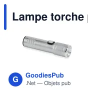Lampe torche personnalisable FLASHRA avec logo - rechargeable et extensible - Miniature 12