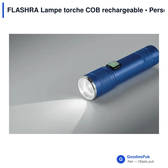 Lampe torche personnalisable FLASHRA avec logo - rechargeable et extensible - Image 3