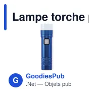 Lampe torche personnalisable FLASHRA avec logo - rechargeable et extensible - Miniature 5