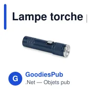 Lampe torche personnalisable FLASHRA avec logo - rechargeable et extensible - Miniature 6