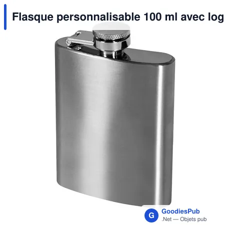 Flasque personnalisable 100 ml avec logo - Beckett