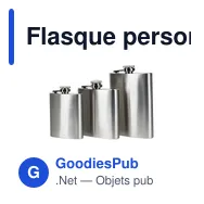 Flasque personnalisable 100 ml avec logo - Beckett - Miniature 2