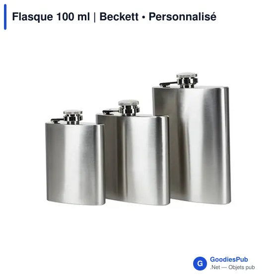 Flasque personnalisable 100 ml avec logo - Beckett - Image 2