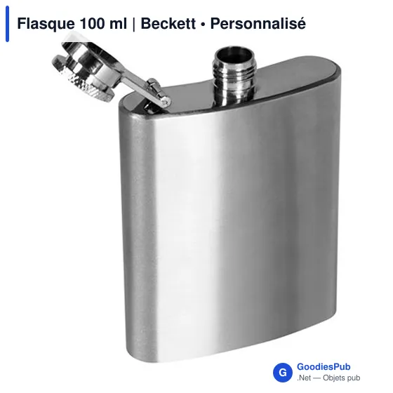 Flasque personnalisable 100 ml avec logo - Beckett - Image 3