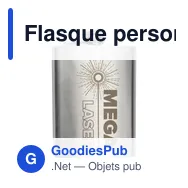 Flasque personnalisable en acier inoxydable avec logo - Benedict - Miniature 2