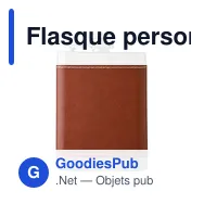 Flasque personnalisable en acier inoxydable avec logo - modèle Cedric - Miniature 1