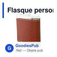 Flasque personnalisable en acier inoxydable avec logo - modèle Cedric - Miniature 3