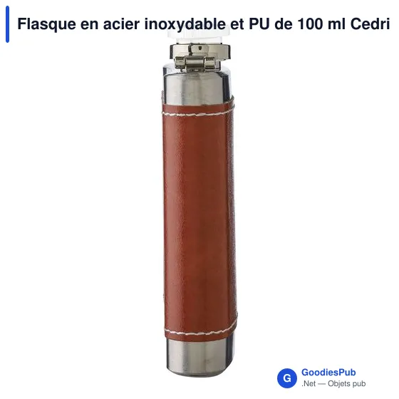 Flasque personnalisable en acier inoxydable avec logo - modèle Cedric - Image 4