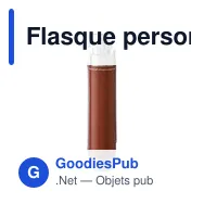 Flasque personnalisable en acier inoxydable avec logo - modèle Cedric - Miniature 6