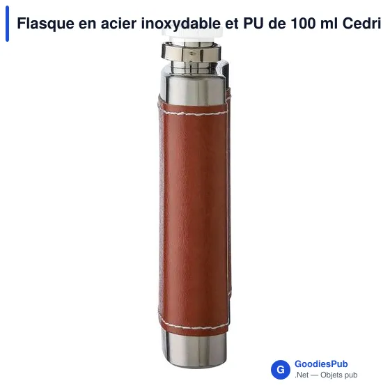 Flasque personnalisable en acier inoxydable avec logo - modèle Cedric - Image 6