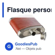 Flasque personnalisable en acier inoxydable avec logo - modèle Cedric - Miniature 7