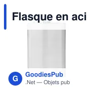 Flasque en acier inoxydable personnalisable avec logo - Ingrid - Miniature 1