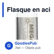 Flasque en acier inoxydable personnalisable avec logo - Ingrid - Miniature 2