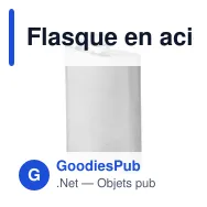 Flasque en acier inoxydable personnalisable avec logo - Ingrid - Miniature 3