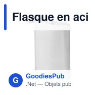 Flasque en acier inoxydable personnalisable avec logo - Ingrid - Miniature 4