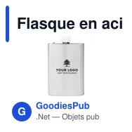 Flasque en acier inoxydable personnalisable avec logo - Ingrid - Miniature 5