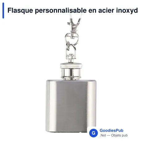 Flasque personnalisable en acier inoxydable avec logo - Julia