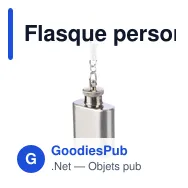 Flasque personnalisable en acier inoxydable avec logo - Julia - Miniature 2