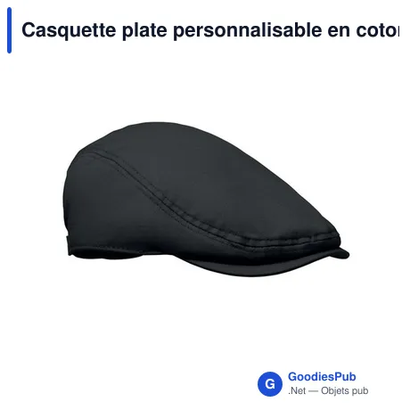 Casquette plate personnalisable en coton avec logo - FLAT PEAK