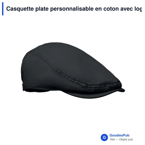 Casquette plate personnalisable en coton avec logo - FLAT PEAK - Image 1